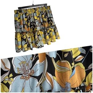 Live 4 Truth Floral Tiered Mini Skirt XL